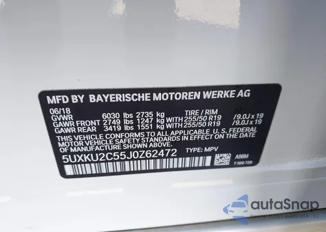 2018 BMW X6 xDrive35I из США, поврежденный, VIN 5UXKU2C55J0Z62472